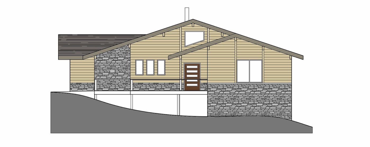 Mid-Century Modern Home elevation
