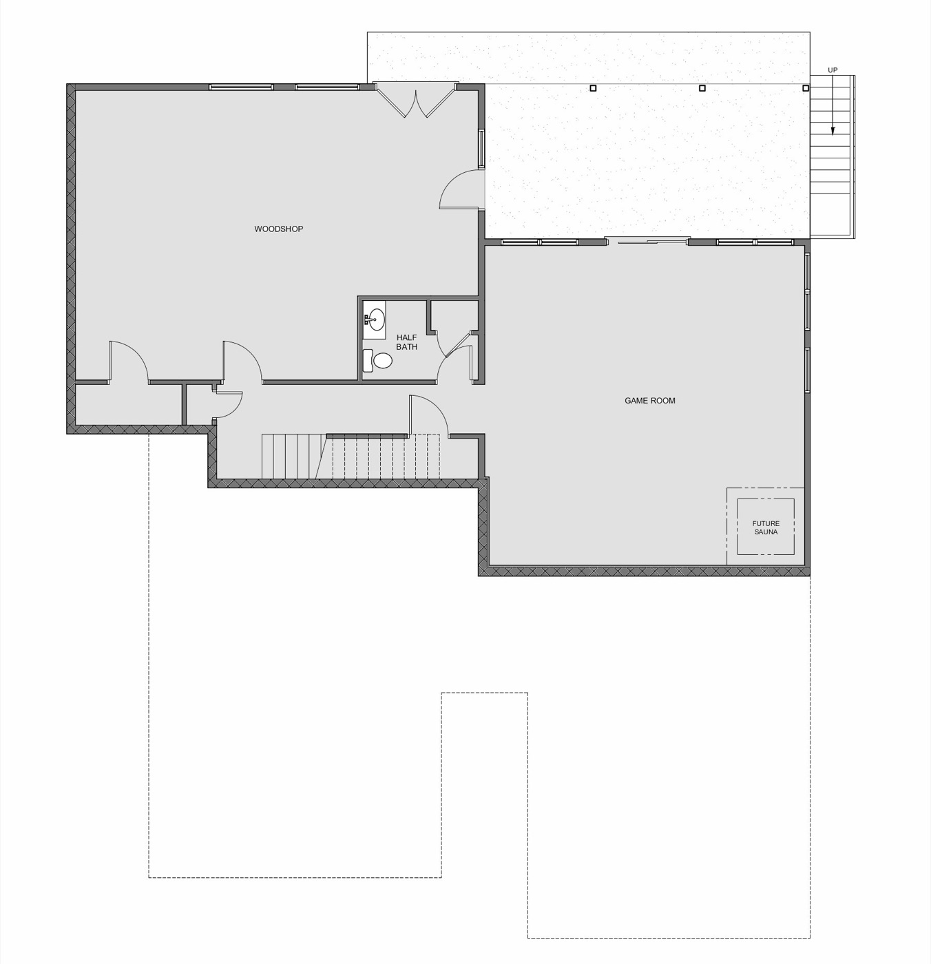 Mid-Century Modern Home Lower Level