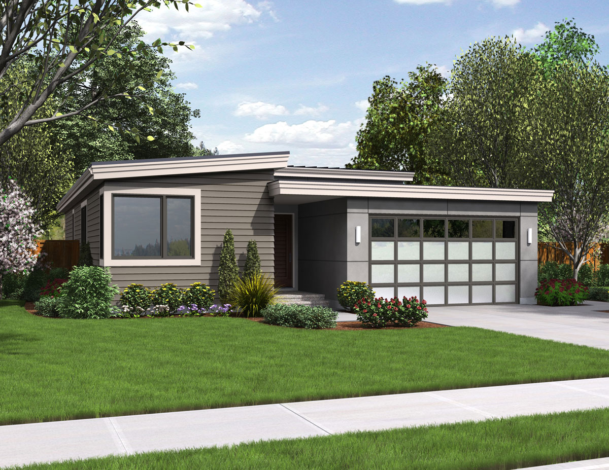 knoxville tn custom modern home front rendering