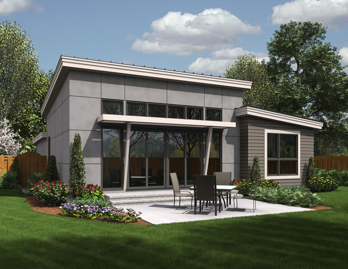 knoxville tn custom modern home back rendering
